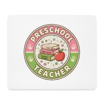 Vintage Vorschullehrer-Geschichtenbücher Apple Patch - Mousepad (Querformat) - Weiß - Vorne
