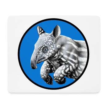 kleines Tapir in rundem kreis - Mousepad (Querformat) - Weiß - Vorne