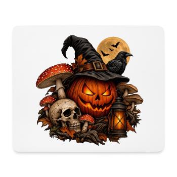 Dunkle Magie: Exklusives Halloween-Design - Mousepad (Querformat) - Weiß - Vorne
