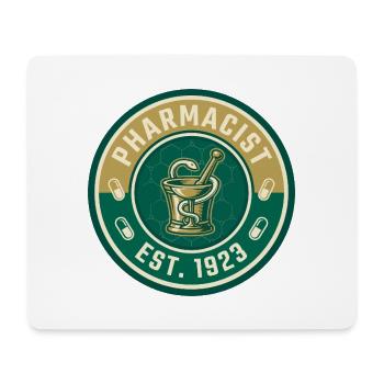 Vintage Apotheker-Mörser-Stößel Hygieia-Abzeichen - Mousepad (Querformat) - Weiß - Vorne