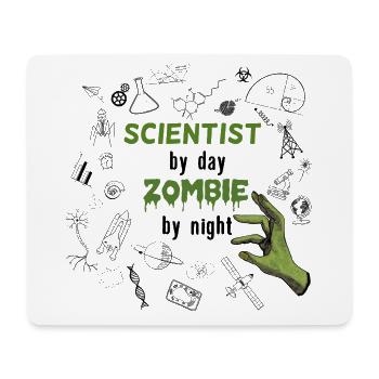 Scientist by day Zombie by night - Wissenschaftler - Mousepad (Querformat) - Weiß - Vorne
