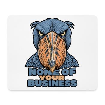 Shoebill – Geht dich nichts an - Mousepad (Querformat) - Weiß - Vorne
