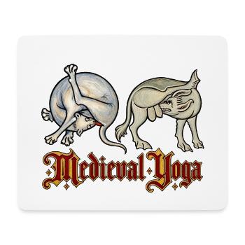 Mittelalterliches Yoga: Flexible Kreaturen - Mousepad (Querformat) - Weiß - Vorne