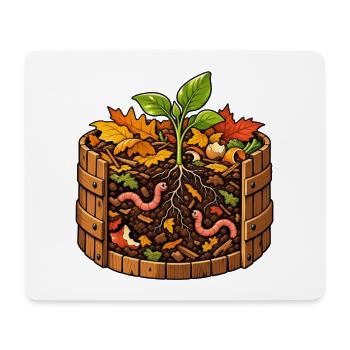 Kompostgarten mit freundlichen Würmern - Mousepad (Querformat) - Weiß - Vorne