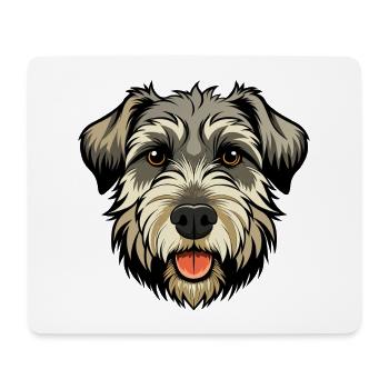 Wheaten Terrier Hundekopf - Mousepad (Querformat) - Weiß - Vorne