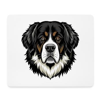 Bernhardiner Hundekopf - Mousepad (Querformat) - Weiß - Vorne