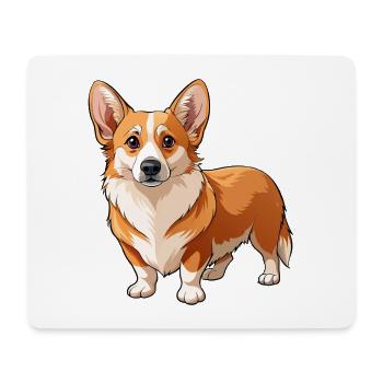Walisischer Corgi-Hund - Mousepad (Querformat) - Weiß - Vorne