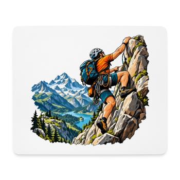 Kletter Abenteuer für Bergsteiger - Mousepad (Querformat) - Weiß - Vorne