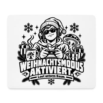 Weihnachtsmodus aktiviert: Lustiges Gamer-Geschenk - Mousepad (Querformat) - Weiß - Vorne
