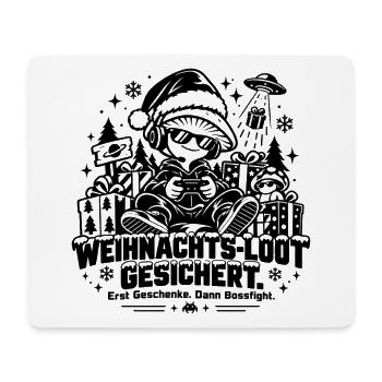 Weihnachten Loot gesichert Lustiges Gamer-Geschenk - Mousepad (Querformat) - Weiß - Vorne