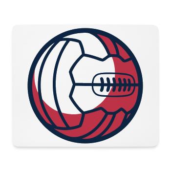 Retro Fussball Lederball Icon - Mousepad (Querformat) - Weiß - Vorne