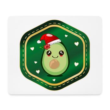 Weihnachts-Avocado - Mousepad (Querformat) - Weiß - Vorne