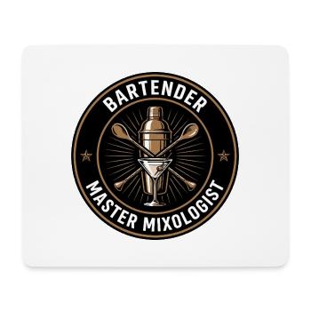 Barkeeper-Meister-Mixologe-Shaker-Abzeichen-Geschenk - Mousepad (Querformat) - Weiß - Vorne