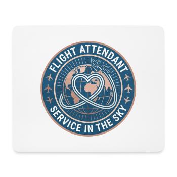 Flugbegleiterin Jet Trail Herzabzeichen Geschenk - Mousepad (Querformat) - Weiß - Vorne