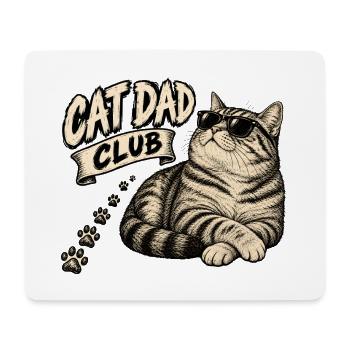 cool dad club - coole Katze - Mousepad (Querformat) - Weiß - Vorne