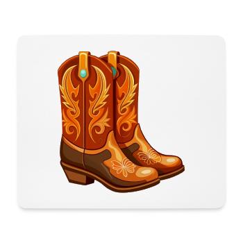 Cowgirl-Stiefel - Mousepad (Querformat) - Weiß - Vorne