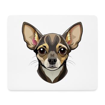 Chihuahua-Hundekopf - Mousepad (Querformat) - Weiß - Vorne