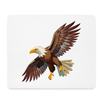 Fliegender Weißkopfseeadler - Mousepad (Querformat) - Weiß - Vorne