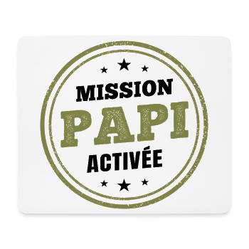 Opa Mission aktiviert | Humoristi Schwangerschaftsdurchsage - Mousepad (Querformat) - Weiß - Vorne