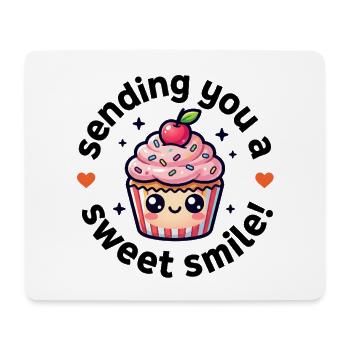 Kawaii Cupcake Always Keep A Sweet Smile Geschenk - Mousepad (Querformat) - Weiß - Vorne