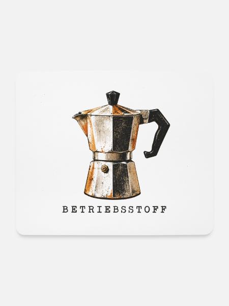 Kaffee Shirt - Mousepad (Querformat) - Weiß