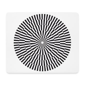 Radiales Pulsmuster - Mousepad (Querformat) - Weiß - Vorne