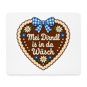 Dirndl in der Wäsch – Lebkuchenherz - Mousepad (Querformat) - Weiß - Vorne