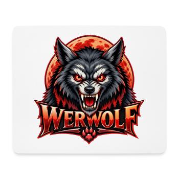 Blutmond Werwolf Emblem - Mousepad (Querformat) - Weiß - Vorne