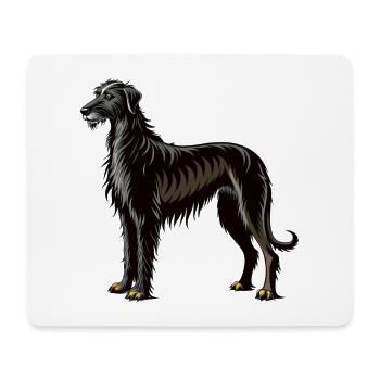 Irischer Wolfshund stehend - Mousepad (Querformat) - Weiß - Vorne