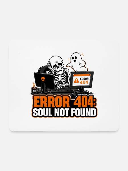IT-Support-Fehler 404 Seele nicht gefunden - Mousepad (Querformat) - Weiß