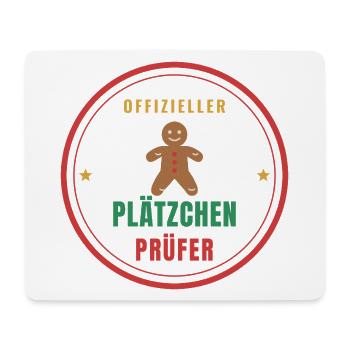 Offizieller Plätzchen-Prüfer – Weihnachten - Mousepad (Querformat) - Weiß - Vorne