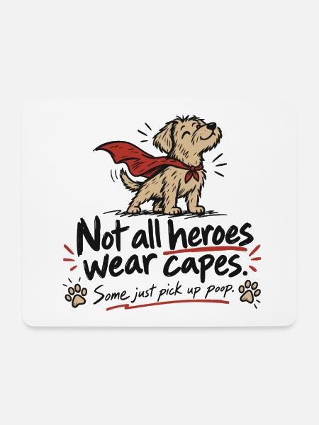 Lustiger Hundebesitzer Spruch Superheld - Mousepad (Querformat) - Weiß