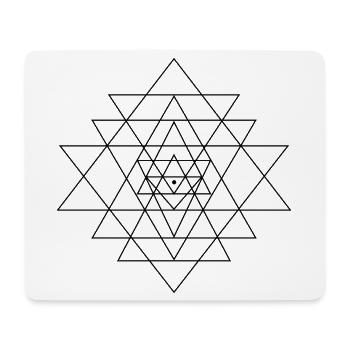 Sri Yantra - Mousepad (Querformat) - Weiß - Vorne