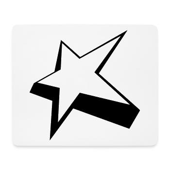 Star - Tapis de souris (format paysage) - blanc - Devant