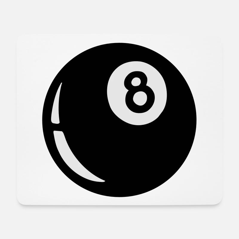 eightball - Tapis de souris (format paysage) - blanc