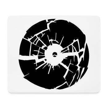 broken vinyl - Mousepad (Querformat) - Weiß - Vorne