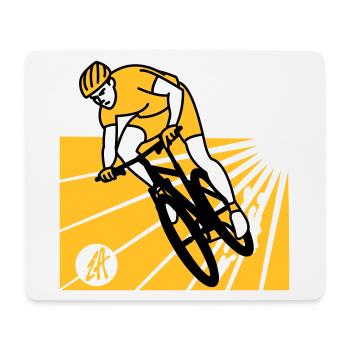 Mountainbike - Mousepad (Querformat) - Weiß - Vorne