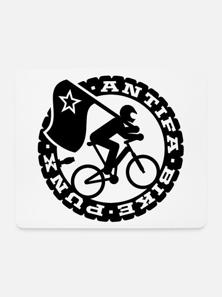 Antifa vélo Punks - Tapis de souris (format paysage) - blanc