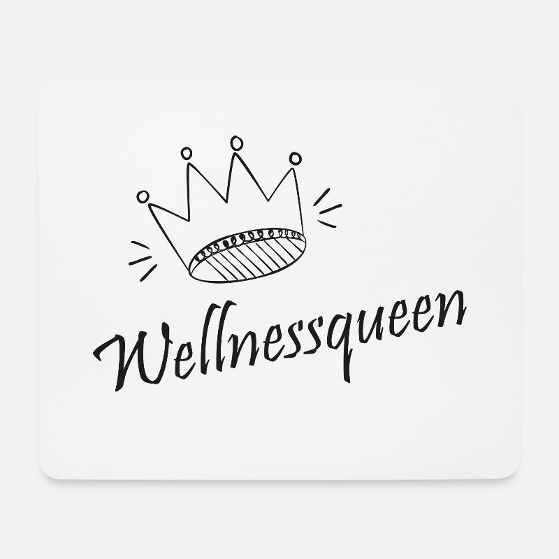 Wellnessqueen - Mousepad (Querformat) - Weiß