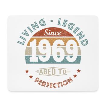 legend since 1969 Born in 1969 birthday 52 years - Mouse Pad (horizontal) - white - Front