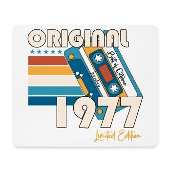 Oktober Jahrgang 1977 45. Geburtstag Geschenk Tape - Mousepad (Querformat) - Weiß - Vorne