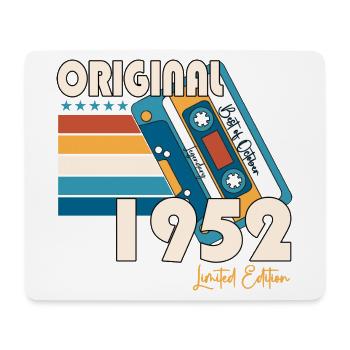 Octobre Né en 1952 70e anniversaire Bande cadeau - Tapis de souris (format paysage) - blanc - Devant