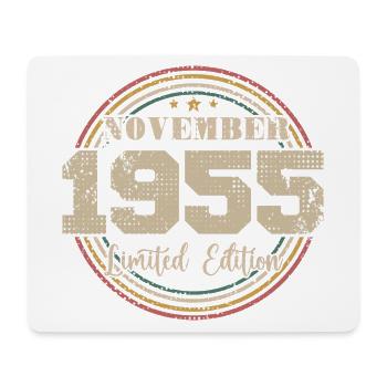 Cadeau D'anniversaire, Vintage Né En Novembre 1955 - Tapis de souris (format paysage) - blanc - Devant