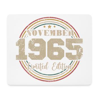 Birthday Gift, Vintage Born in November 1965 - Mouse Pad (horizontal) - white - Front