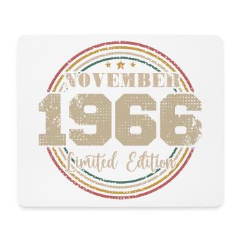 Cadeau D'anniversaire, Vintage Né En Novembre 1966 - Tapis de souris (format paysage) - blanc - Devant