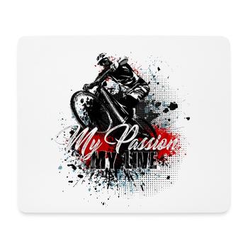 MTB - My Passion, My Live - Mouse Pad (horizontal) - white - Front
