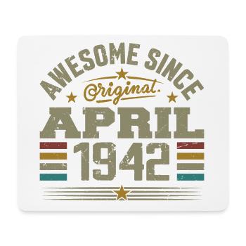 April 1942 Birthday Vintage 1942 Gift Idea - Mouse Pad (horizontal) - white - Front