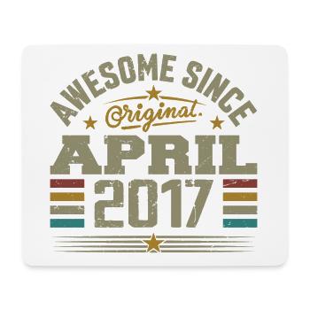 April 2017 Birthday Vintage Gift Idea 2017 - Mouse Pad (horizontal) - white - Front