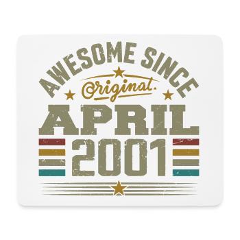 April 2001 Geburtstag Vintage Geschenkidee 2001 - Mousepad (Querformat) - Weiß - Vorne