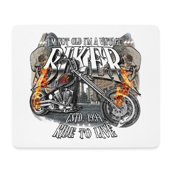 1994 Jahrgang Geburtstag Biker Chopper Motorrad - Mousepad (Querformat) - Weiß - Vorne